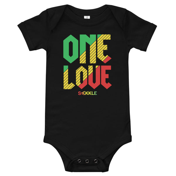 One Love Stripe Baby One Piece